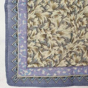 Roberto Italy Womens Cotton Bandana Scarf Handkerchief Lavender Olive Green NWT